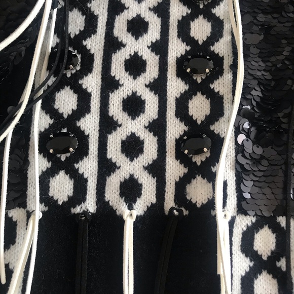 Glam Patchwork Italian Wool Blend Winter Sweater - Picture 16 of 16